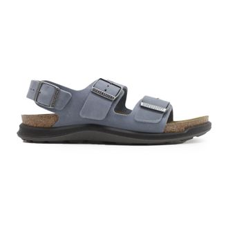 Birkenstock Milano CT W Oiled Leather Unisex Slingbacks Sandals - Elemental Blue - Size:UK 5.5