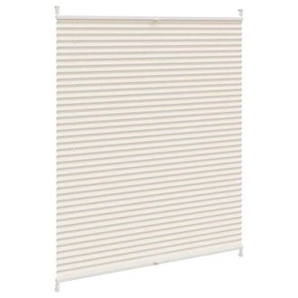 Berkfield Home Plisse Blind 110x125cm Creme in Cream | Size: 110x125 cm