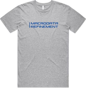 Sanfran Clothing Macrodata Refinement Severance Top Retro Vintage 90s Minimalist TV Show Gift for Him Her T-Shirt Tee Medium/Light Grey