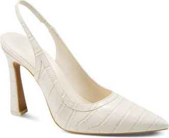 DKNY Cinette Slingback Pointed Toe Pump in Coconut at Nordstrom, Size 8