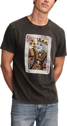 Lucky Brand Pizza King Cotton Graphic T-Shirt in Jet Black at Nordstrom, Size Xx-Large