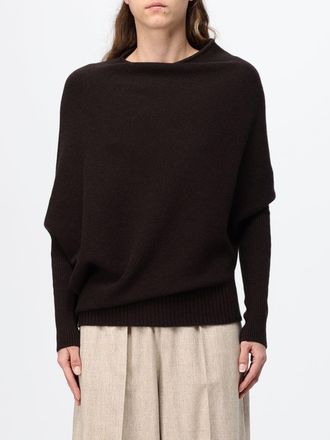 Agnona Maglia girocollo in puro cashmere con polsi e fondo a costine