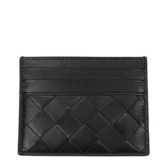 Bottega Veneta Damens Dokumentenhalter aus Leder, Schwarz