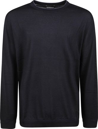 Emporio Armani Travel Essential Classic Virgin Wool Crewneck Sweater
