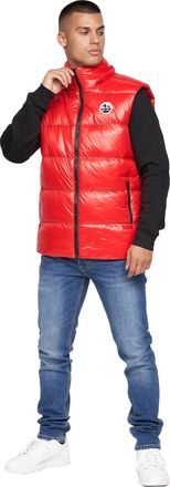 Born Rich Mens Henrico Hooded Gilet (Red) - Size Large