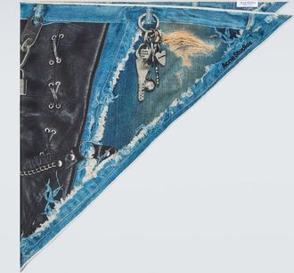 Acne Studios Foulard Trompe loeil in seta