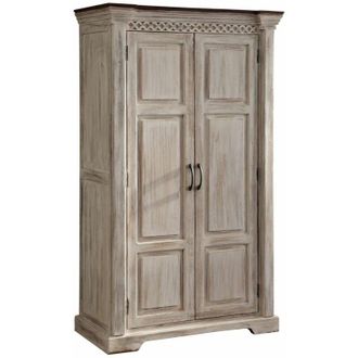 Massivmoebel24 CASTLE-ANTIK 239 Armadio in legno di acacia / mango - cerato 100x50x180