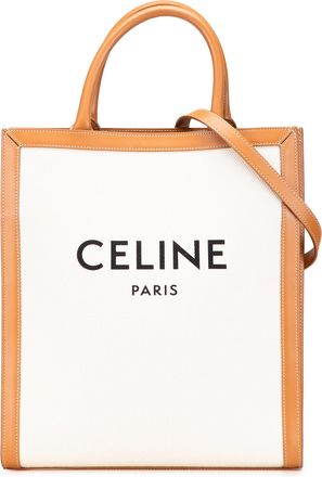 Celine Canvas Tote met Leren Biezen