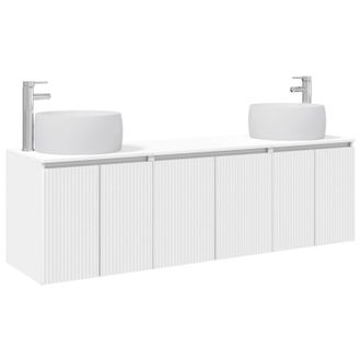 vidaXL Juego De Muebles De Ba&ntilde;o 3 Uds. Blanco 49,5 X 44,5 X 66 Cm Vidaxl