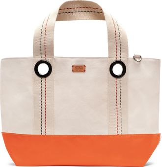 Frances Valentine Summer Cotton Canvas Tote in Natural/orange at Nordstrom