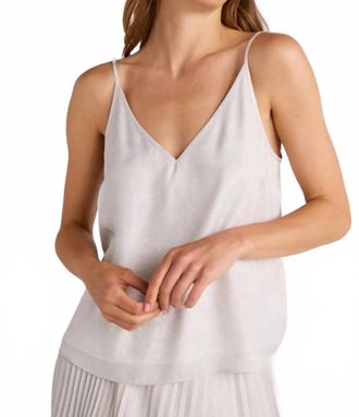 Bella Dahl V Neck Cami Top In Metallic Opal