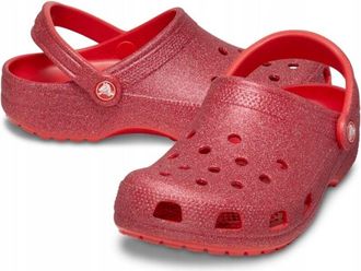 OEM Zueco Cl&aacute;sico Con Purpurina Crocs 205942 M7 I Eu 3940 I W9 Rojo Cereza