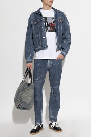 Dsquared2 Denim Trousers With Vintage Effect, Mens, Navy Blue