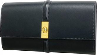 Celine Black Leather Long Wallet (Bi-Fold) (Pre-Owned)