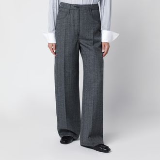 Prada Pantaloni sartoriali neri/grigi in lana