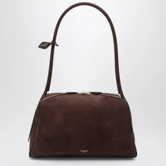 Alaia Le Bouledogue bag in brown nubuck