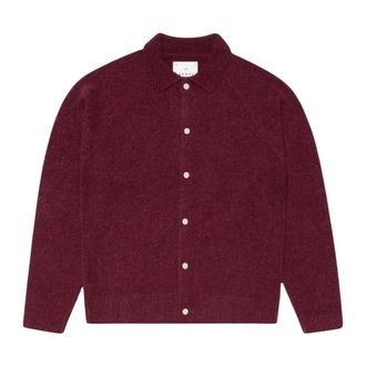 Edwin Gemini Cardigan - Heren - Truien - Rood - Maat: M Wol