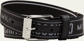 Moschino Mens Logo Webbing Belt