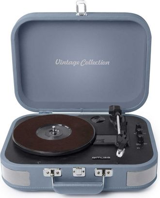 Muse Tocadiscos Est&eacute;reo De Vinilo De 3 Velocidades 33/45/78t Con Bluetooth - Mt201bvb