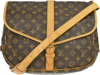 Louis Vuitton Saumur Monogram Canvas Brown Canvas Handbag (Pre-Owned)