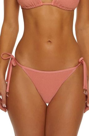 Isabella Rose Taylor Como Side Tie Bikini Bottoms in Blush at Nordstrom, Size X-Small