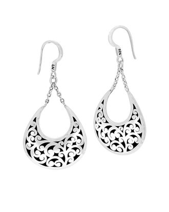 Lois Hill Silver Drop Earrings