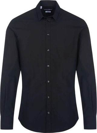 Dolce & Gabbana Klassiek Overhemd met Lange Mouwen - Heren - Overhemden - Zwart - Maat: XL