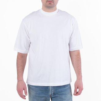 Marni Lily White Symbol Logo Cotton T-Shirt, Brand Size 50 ( US Size 40 )