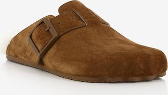 Balenciaga Gef&uuml;tterte Wildleder-Clogs Sunday Mules