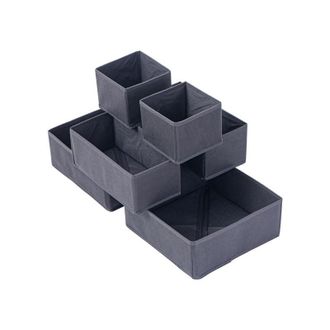 OEM Organizador De Cajones/ropa, Plegable Para Armario, Dormitorio O Cocina, Juego De 6, Gris