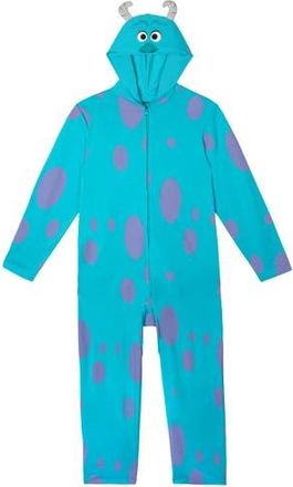 Disney Monsters Inc. Cosplay Hooded One Piece in Sulley Teal Blue at Nordstrom, Size Large