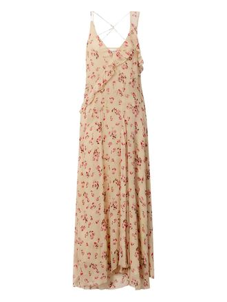 Isabel Marant Luxie midi-jurk met bloemenprint - Beige