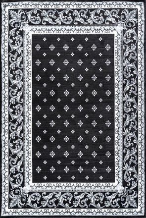 Jonathan Y Designs Acanthus French Border Area Rug in Black/gray at Nordstrom, Size 5Ft 0In X 8Ft 0In