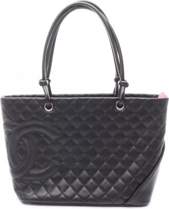 Chanel Black Leather Tote Bag (Pre-Owned)