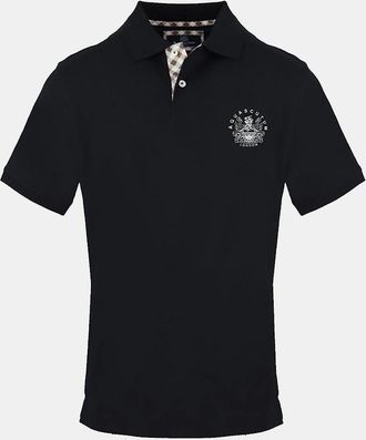Aquascutum Mens Polo Shirt - Black - Size: 38