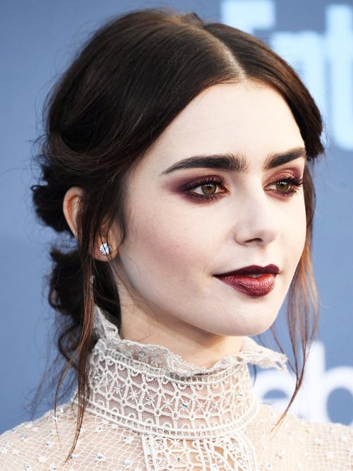 The Pros & Cons Of Vampy Makeup À La Lily Collins | Stylight