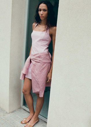 Mango Vestito corto halter viola chiaro/pastello - Donna - XS - MANGO