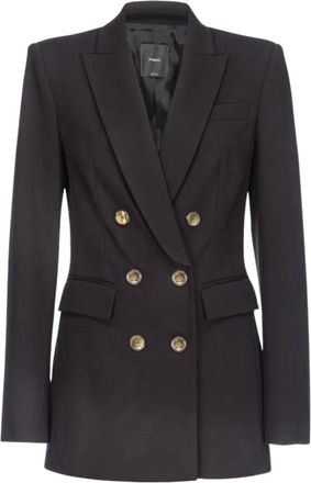 Pinko Pinko, Dames, Jassen, Zwart, Maat: XS Leer