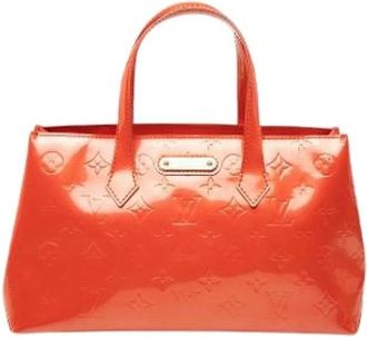 Louis Vuitton Pre-owned Wilshire PM - Dames - Vintage Handtas - Oranje - ONE Size - Leer - Vintage