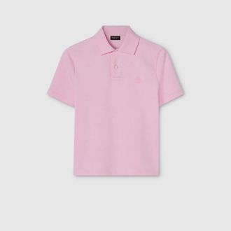 Gucci Cotton Piquet Polo Shirt With Embroidery, Size XXXL, Pink, Ready-to-wear