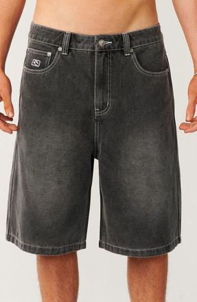 Rip Curl Archive Dirty Denim Shorts in Washed Grey at Nordstrom, Size 30