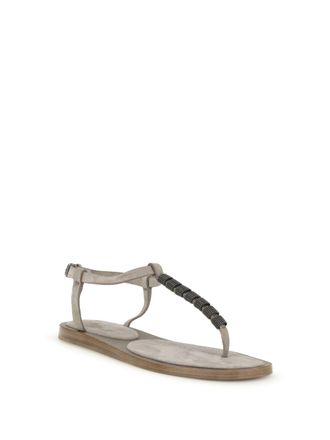 Brunello Cucinelli Womens Sandals Calfskin Ice