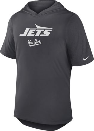 Nike New York Jets Nike Mens Dri-FIT NFL Hooded T-Shirt in Grey | 03NB06F72-2B7