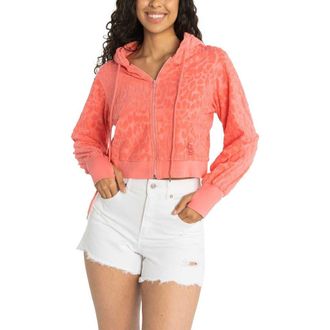 Lusso Womens Lusso Pink St. Louis Cardinals Tabitha Cheetah Terry Full-Zip Sweatshirt at Nordstrom, Size Xx-Large