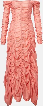 Khaite Judith ruched voile cocktail dress