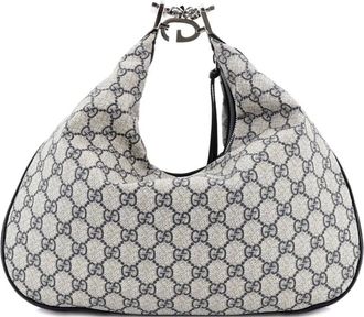 Gucci Attache Shoulder Bag GG Coated Canvas Medium hobo bag - Blauw