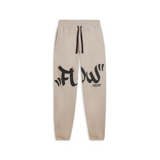 Freddy Pantaloni in felpa con stampa Flow e fondo raccolto