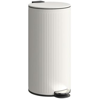 HOMCOM Cubo de basura 36x30x60.5 cm crema