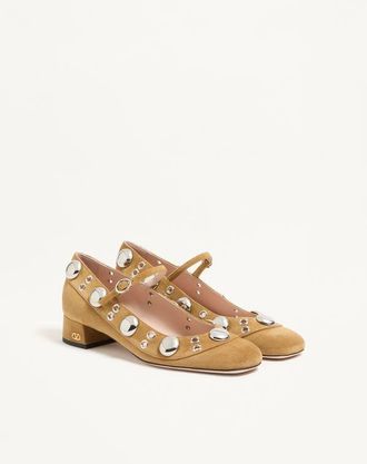 Valentino Garavani D&eacute;collet&eacute; Mary-Jane Nellc&ocirc;te In Crosta 30Mm Donna HAVANA BEIGE 36.5