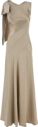 Maison Margiela Sand Satin Long Dress